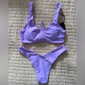 2 pc bathing suit. Lilac. Size Small